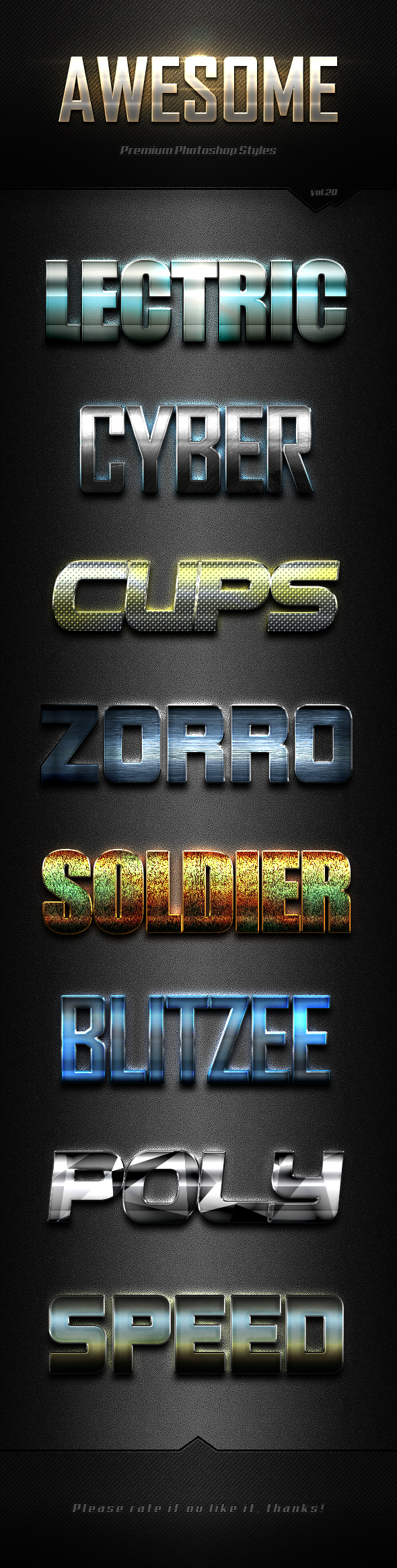 Photoshop Text Effects Vol.20 - Text Effects Styles