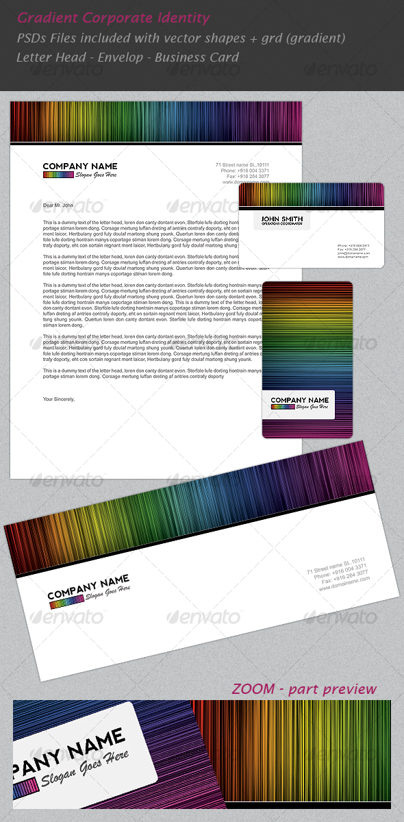 Gradient Corporate Identity - Miscellaneous Print Templates