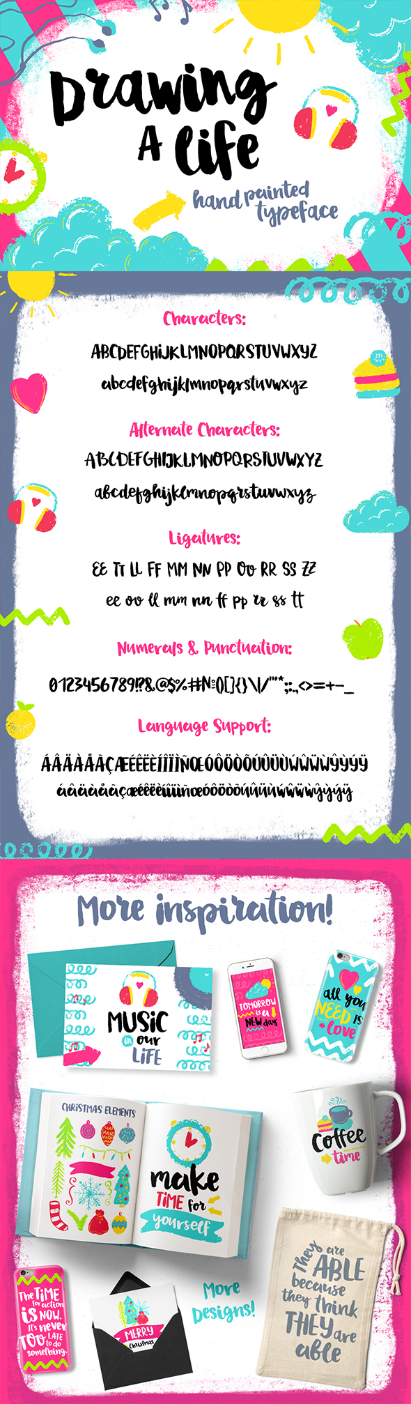 Drawing a Life - Brush Font - Hand-writing Script