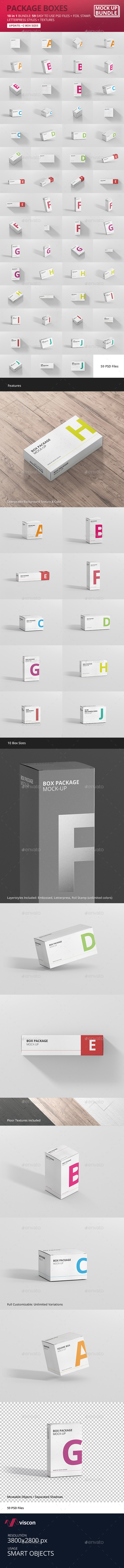 Download Package Box Mock Up Bundle By Visconbiz Graphicriver PSD Mockup Templates