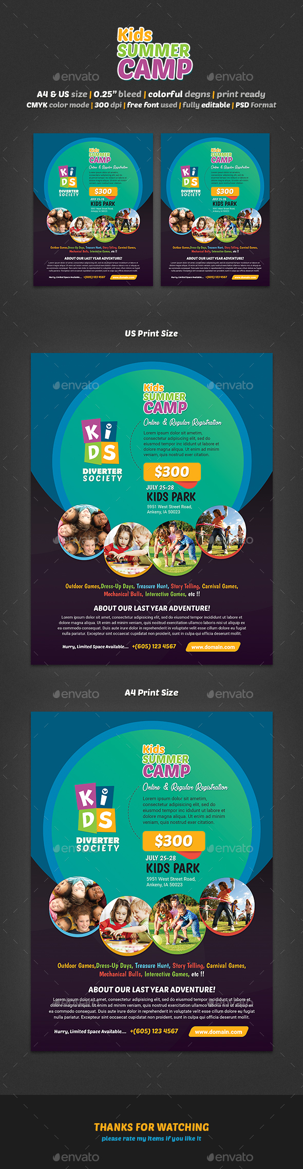 Kids Summer Camp Flyer - Corporate Flyers
