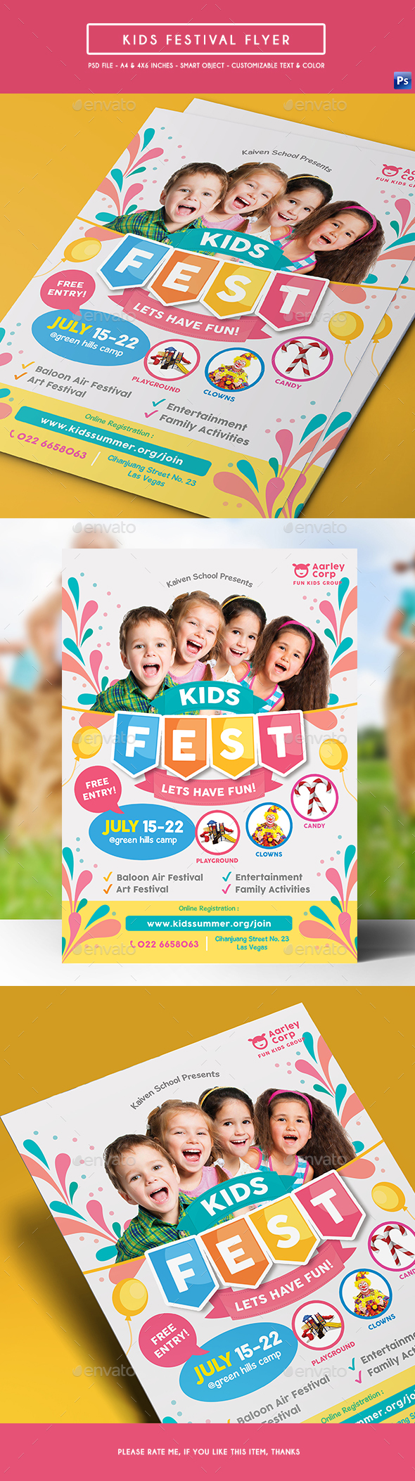 Kids Festival Flyer by arifpoernomo | GraphicRiver