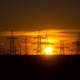 High-voltage Power Lines at Sunrise - VideoHive Item for Sale