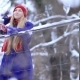 Young Woman Enjoying Winter Landscape - VideoHive Item for Sale
