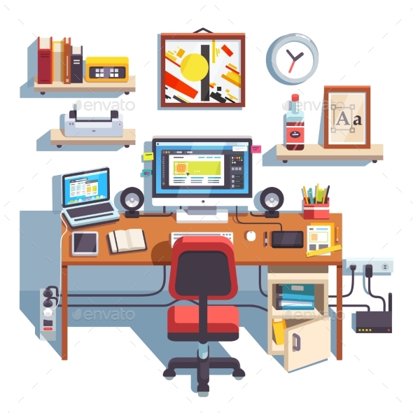 Professional Designer Working Desk - Computers Technology