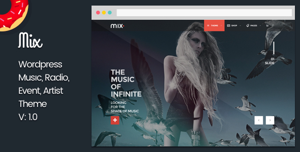 Mix - WordPress Themes For Musicians - Music and Bands Entertainment