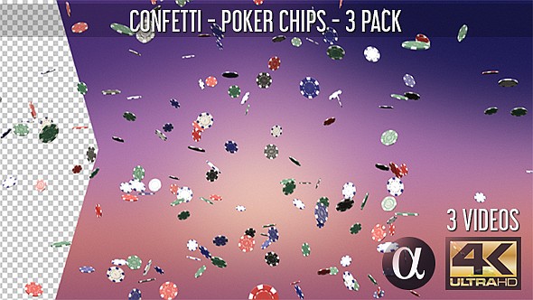 Confetti - Poker Chips - 3 Pack