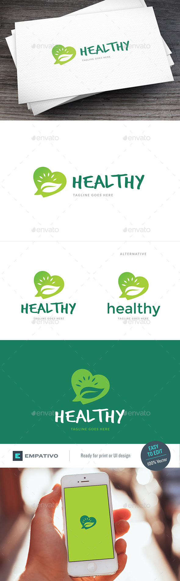 Healthy Fans Logo Template by empativo GraphicRiver