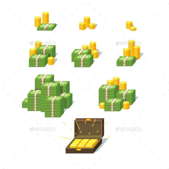 Money Piles Set - Concepts Business