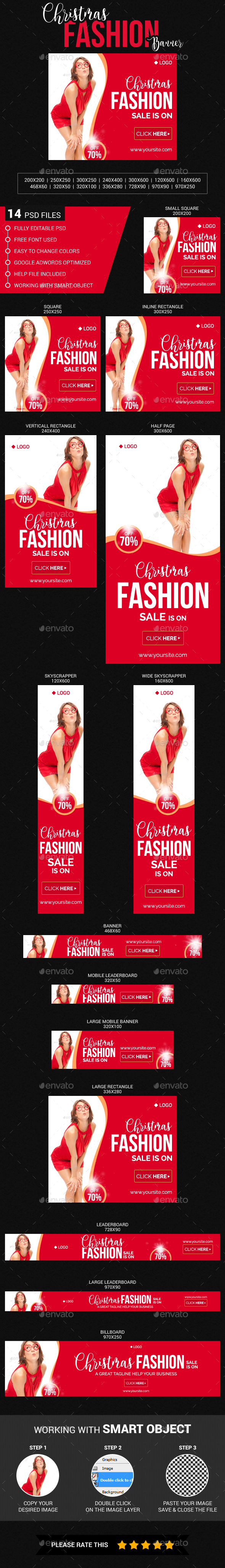 Christmas & New Year Fashion Sale - Banners & Ads Web Elements