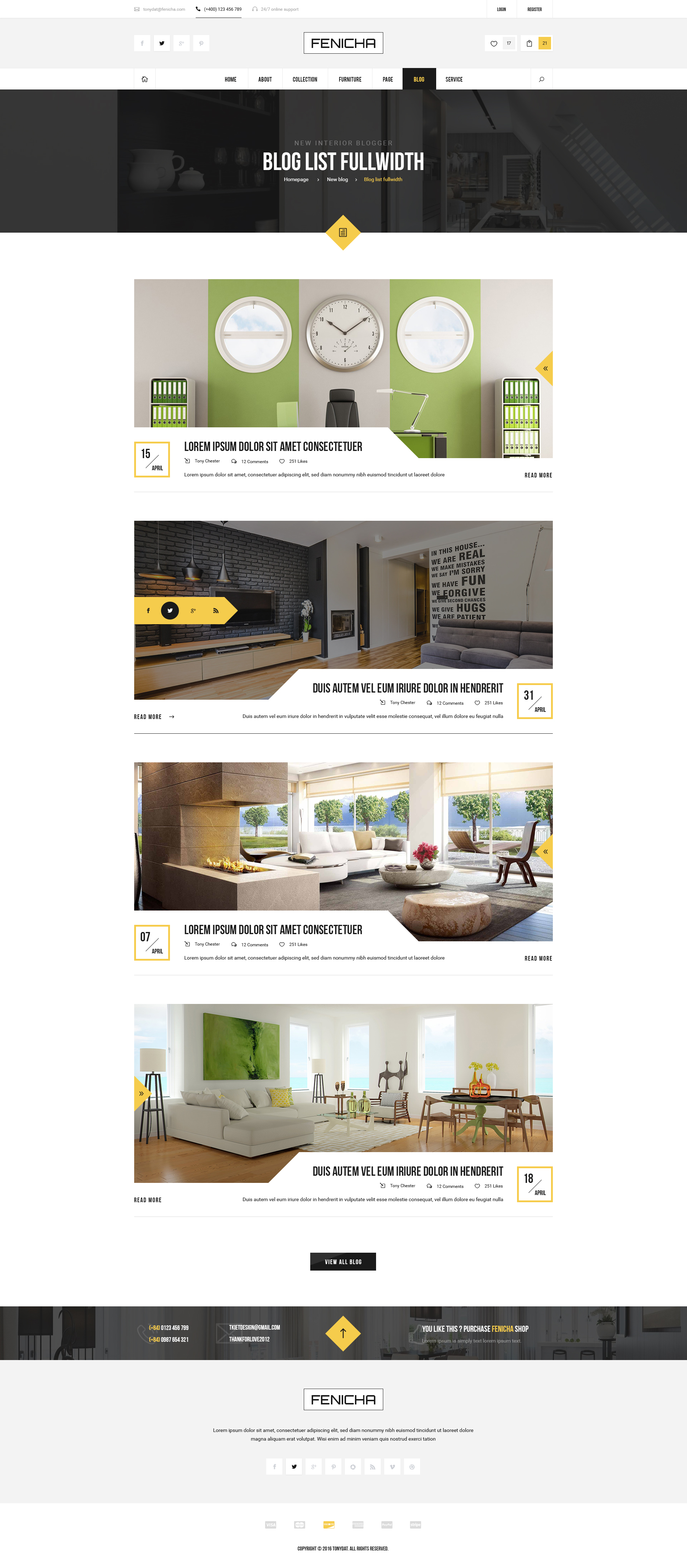 Fenicha - Interior & Furniture Store PSD Templates by rubik_team ...