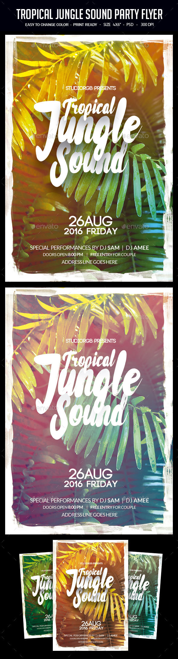 Jungle Sound Party Flyer - Clubs & Parties Events