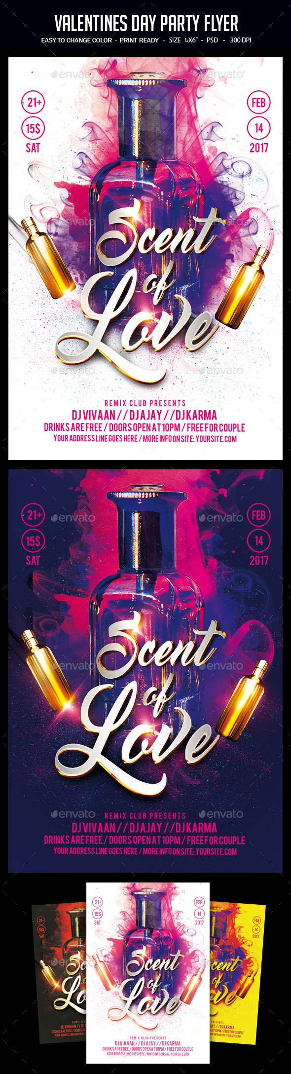 Valentines Day Party Flyer - Clubs & Parties Events
