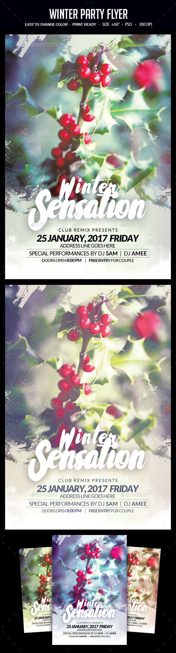 Winter Party Flyer - Clubs & Parties Events