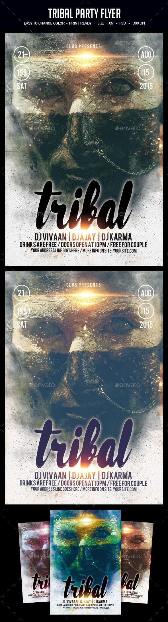 Tribal Party Flyer - Clubs & Parties Events
