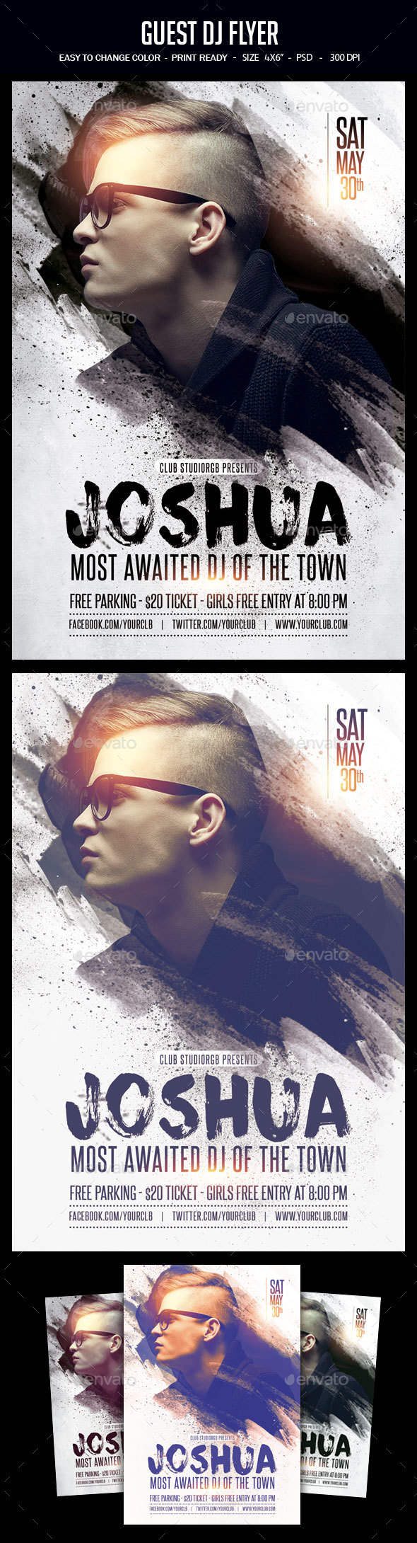 Guest Dj Flyer - Clubs & Parties Events