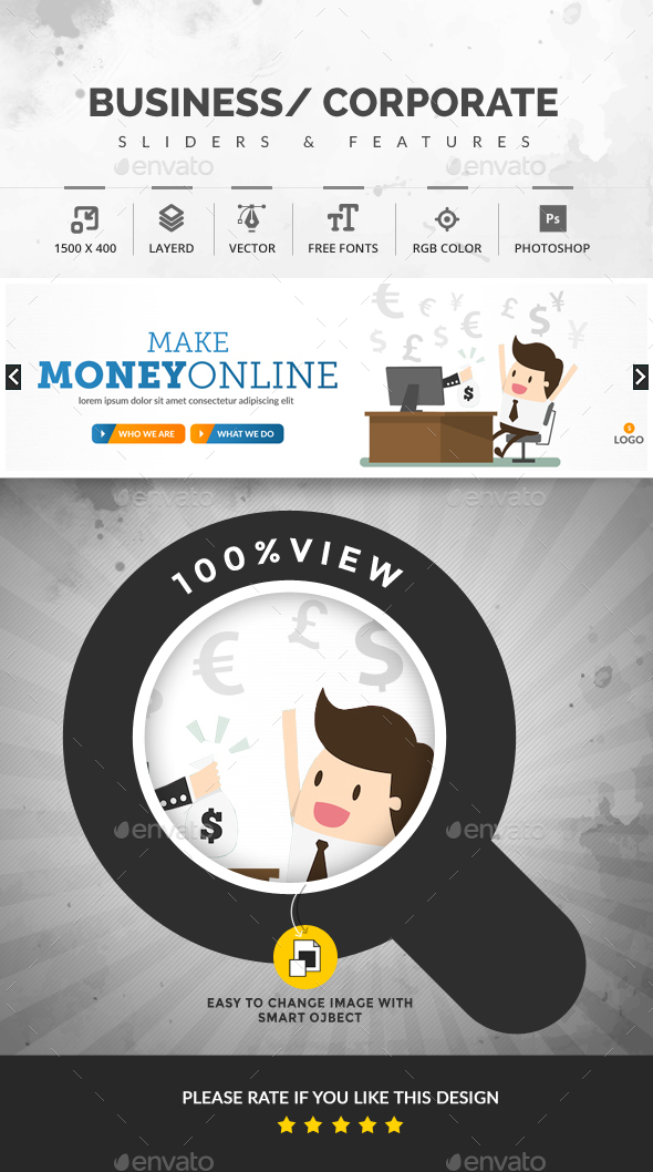 Make Money Online Slider - Sliders & Features Web Elements