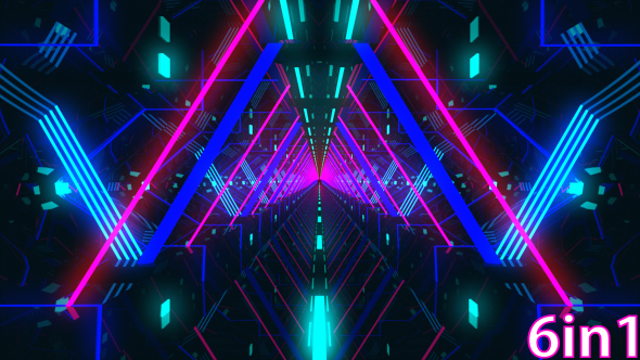 VJ Neon Light Tunnels