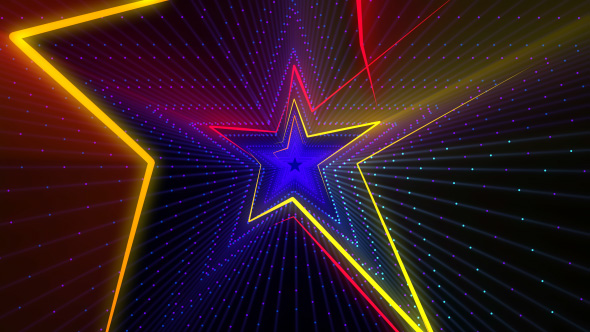 Disco Star Lights 4K