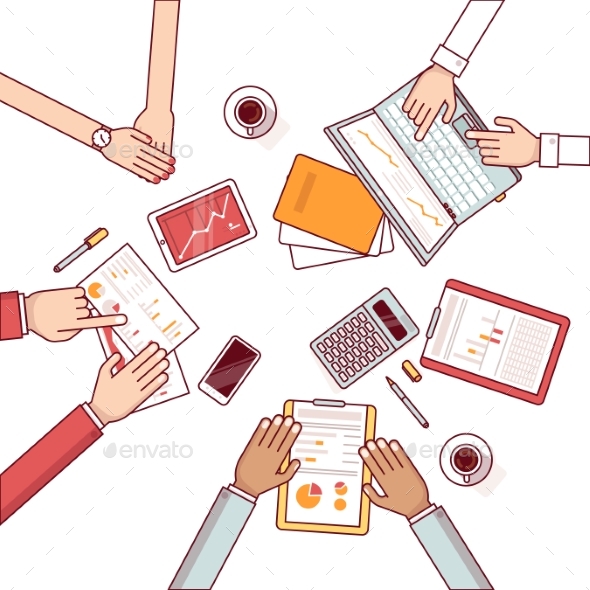 Meeting of Business Man Group - Concepts Business