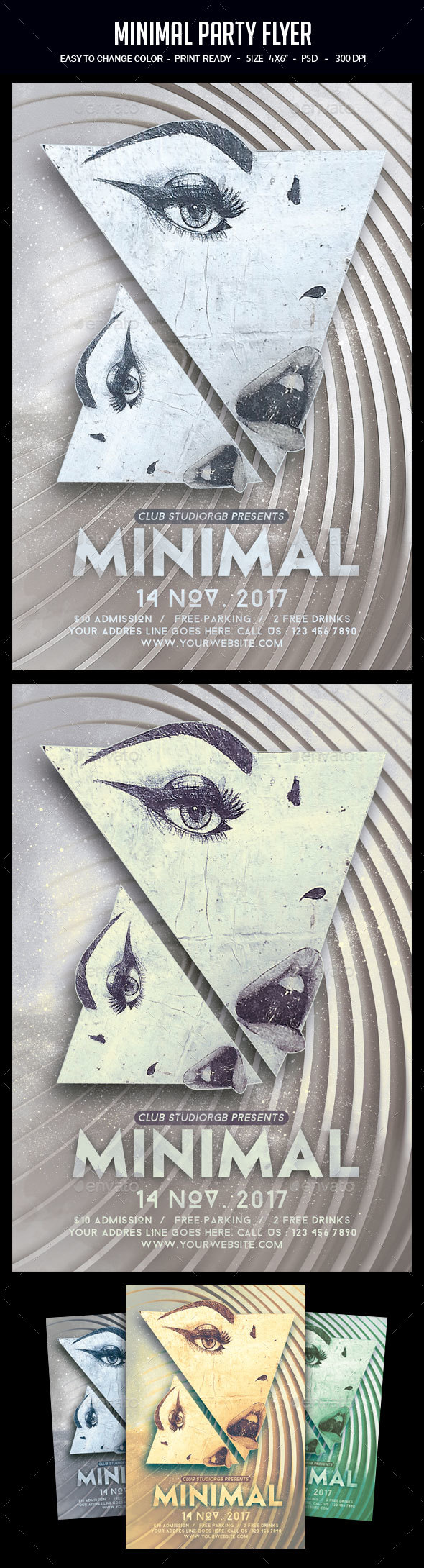 Minimal Party Flyer - Clubs & Parties Events