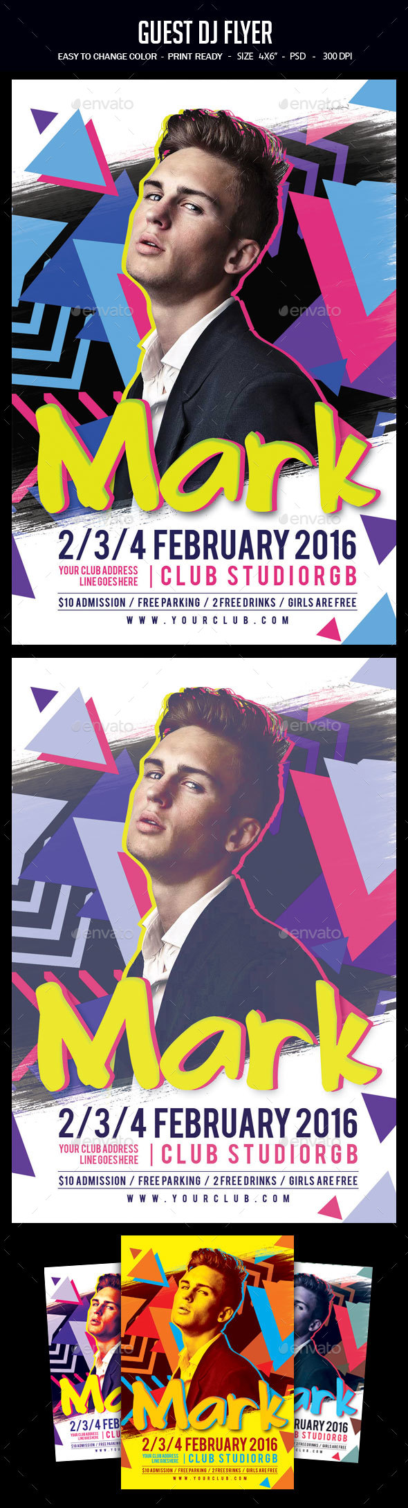 Guest Dj Flyer - Clubs & Parties Events