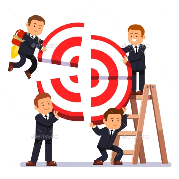Businessman Team Building Aim - Concepts Business
