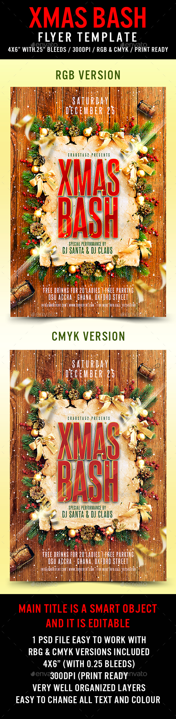Xmas Bash Flyer Template - Holidays Events
