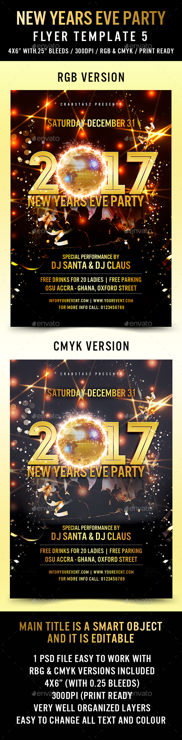 New Years Eve Party Flyer 5 - Events Flyers