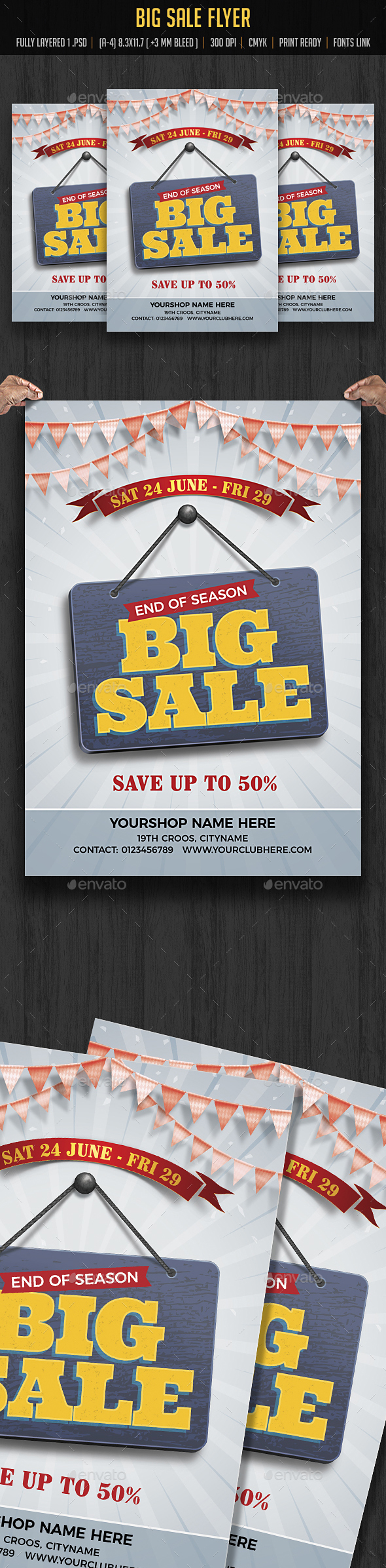 Season Big Sale Flyer - Flyers Print Templates