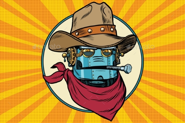 Robot Cowboy West Wild World - People Characters