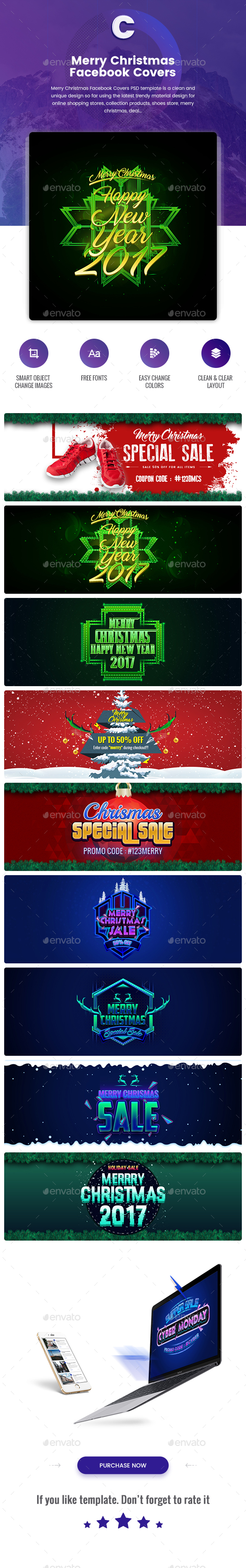 Merry Christmas Facebook Covers - 09 PSD - Facebook Timeline Covers Social Media