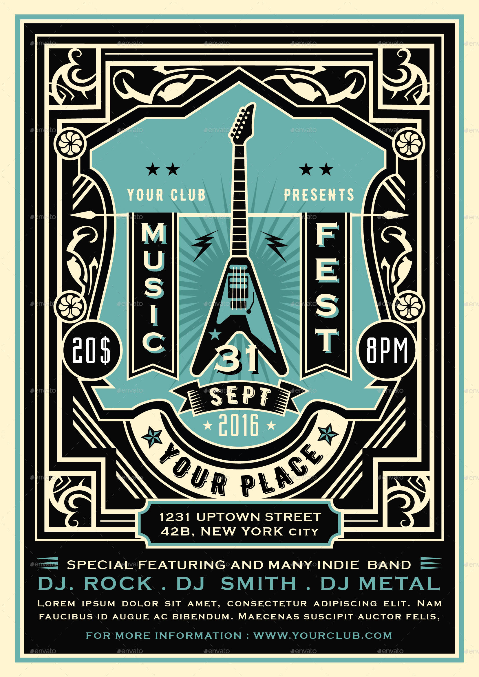 MUSIC FESTIVAL FLYER/ POSTER, Print Templates | GraphicRiver