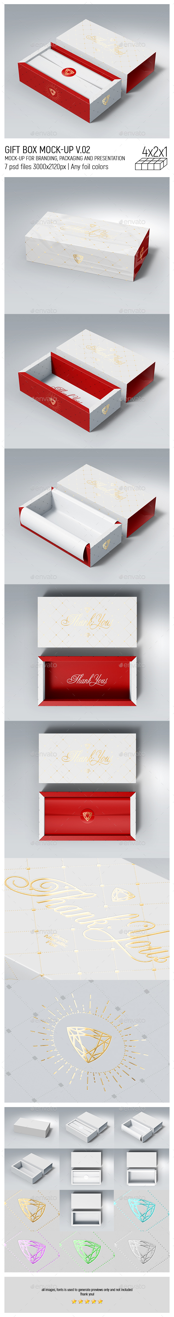 Gift Box Mock-Up v.02 - Miscellaneous Packaging