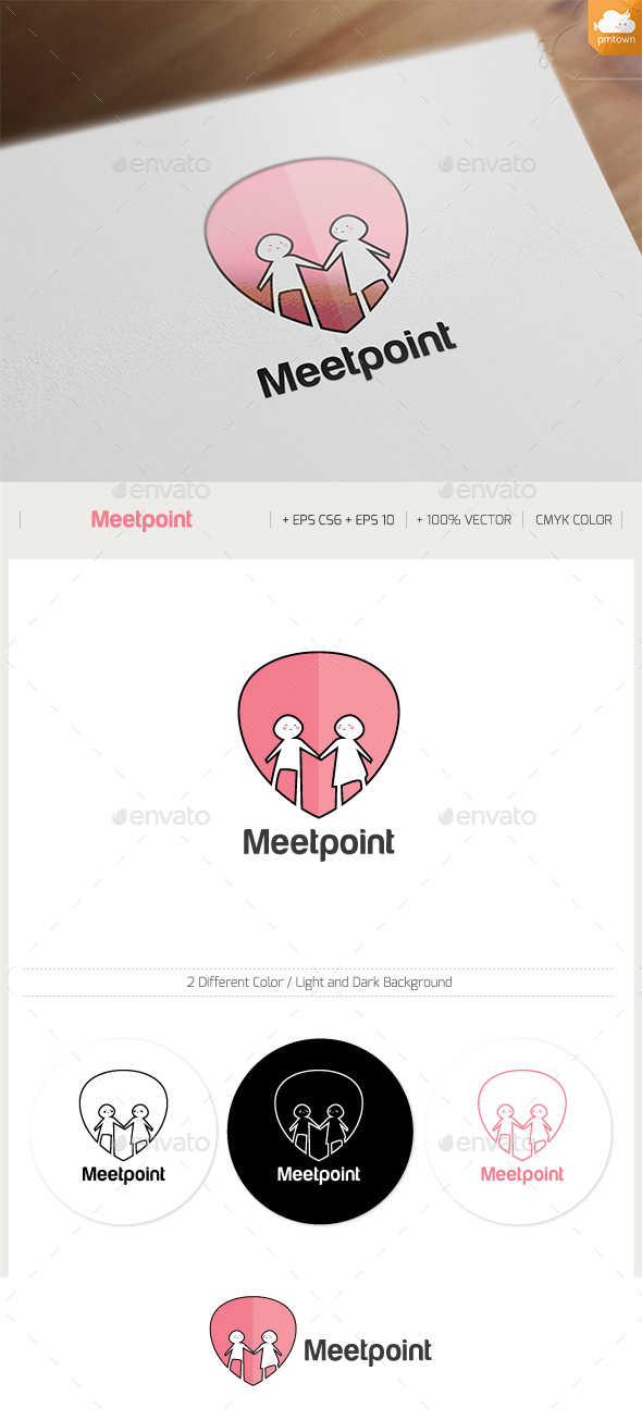 Meet Point Logo - Humans Logo Templates