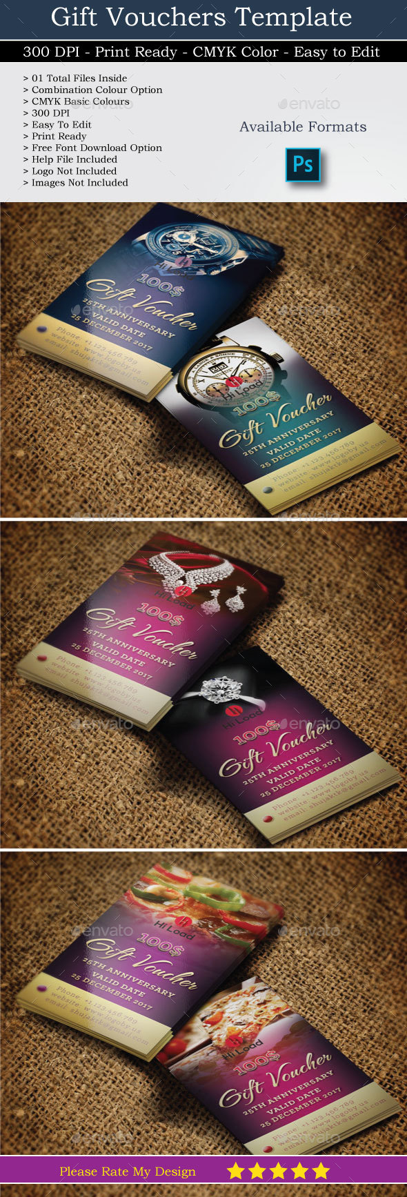 Gift Voucher - Cards & Invites Print Templates