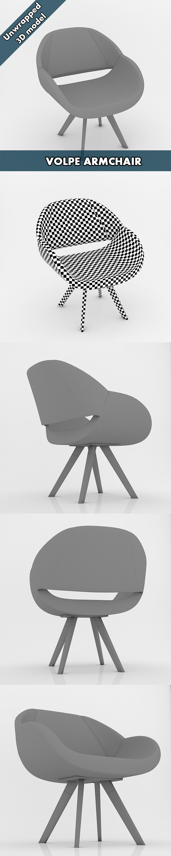 Volpe Armchair - 3DOcean Item for Sale