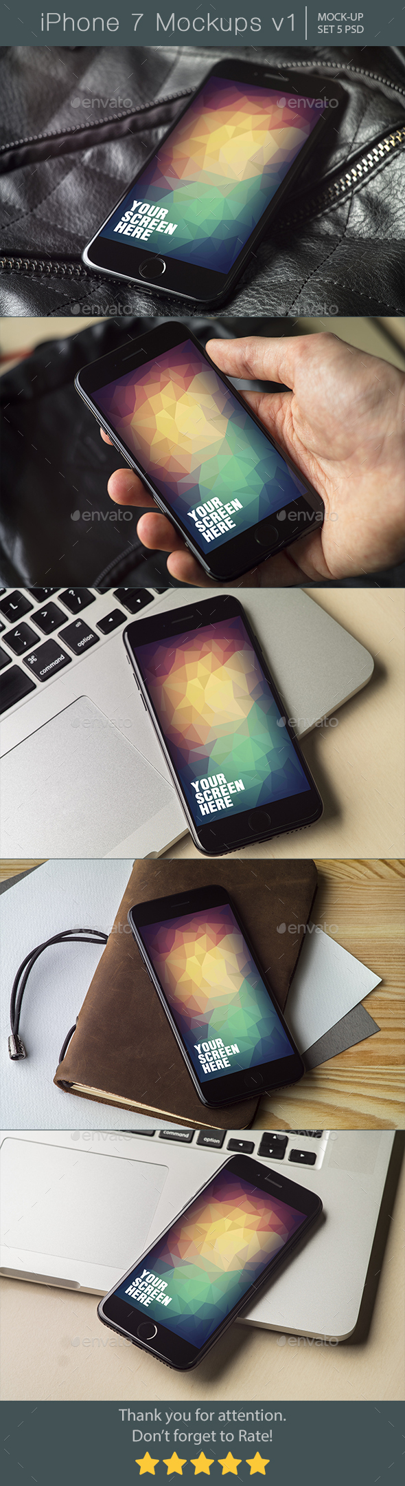 Phone 7 Mockups v1 - Mobile Displays