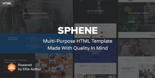 Excellent Sphene - Corporate, Agency, Photography, One Page and Shop HTML Template