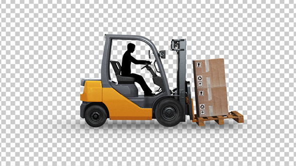 Forklift Truck With Boxes