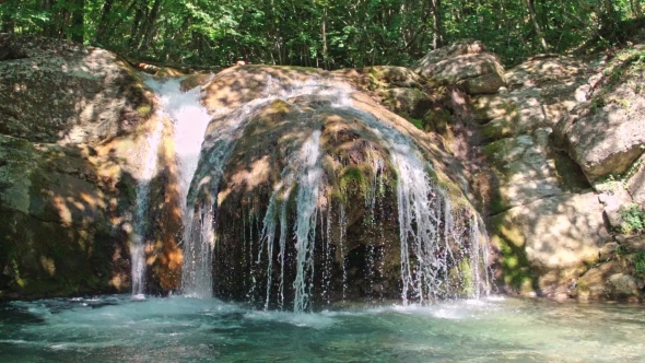 Waterfall Jur-Jur, Crimea, Ukraine