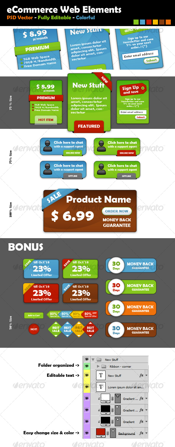 eCommerce Web Elements - Web Elements