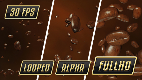 Coffee Beans Bundle Falling Rain HD Pack alt