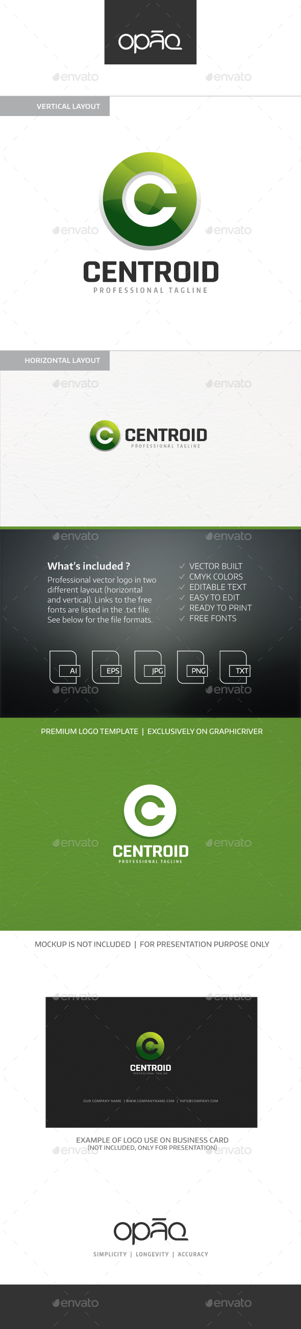 Centroid C Letter Logo - Letters Logo Templates