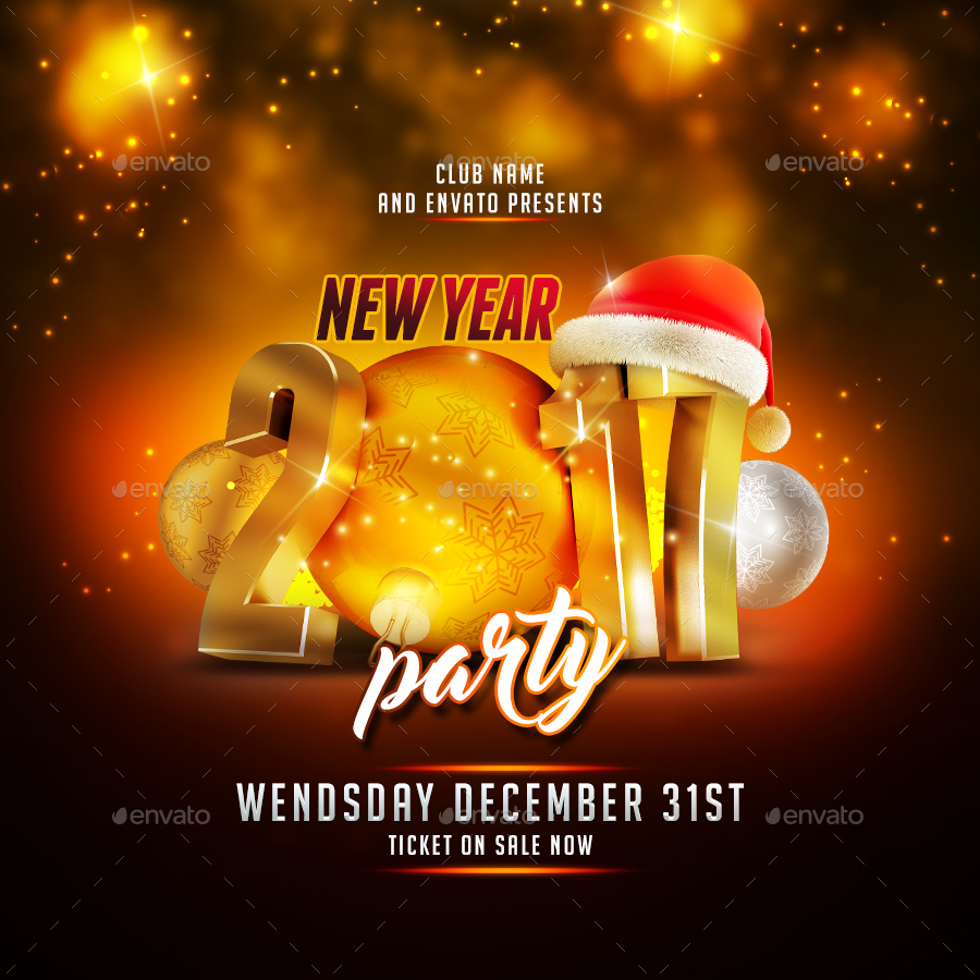 Instagram template happy year New Year Instagram Templates - 10 Designs - Images Included by Hyov