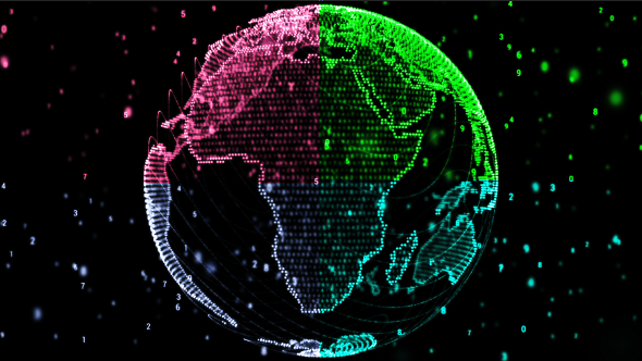 Digital World Globe In Four Versions