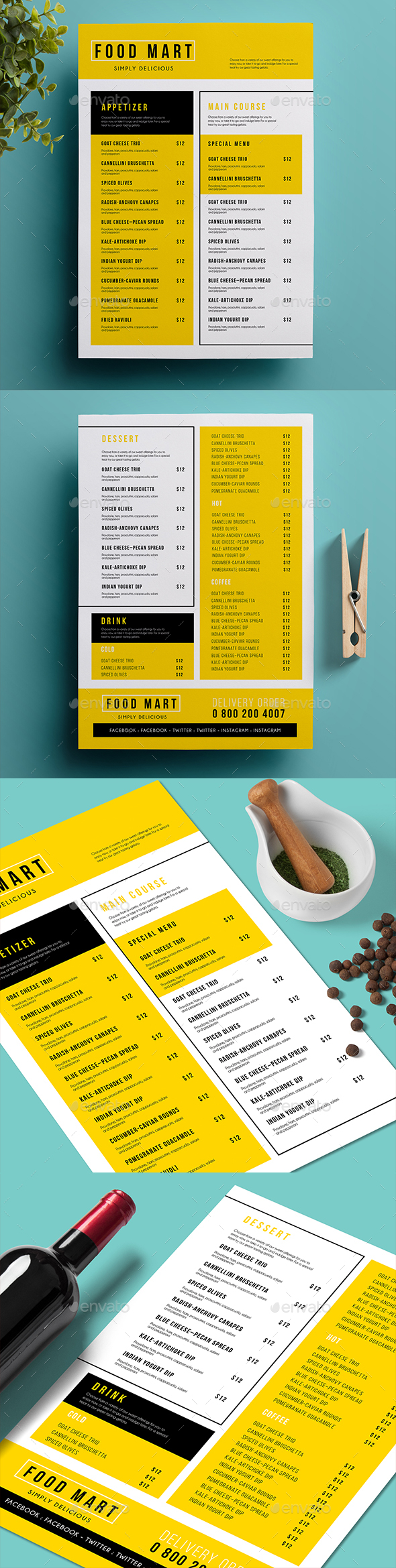 Simple Menu 02 - Food Menus Print Templates