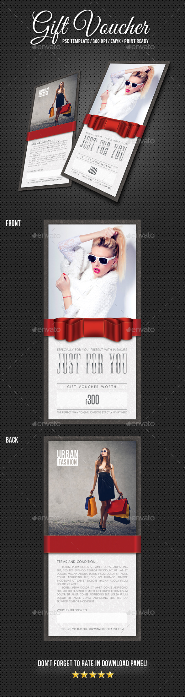 Gift Voucher Boutique - Cards & Invites Print Templates