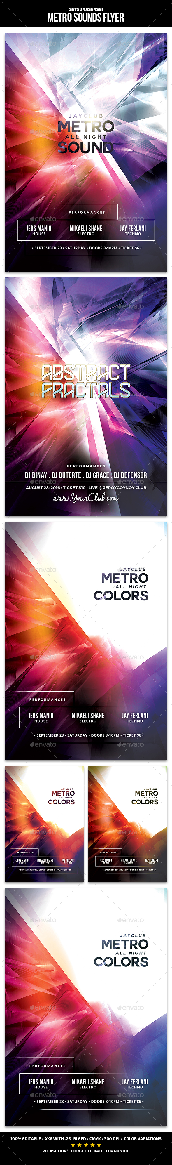 Metro Sounds Flyer - Clubs & Parties Events