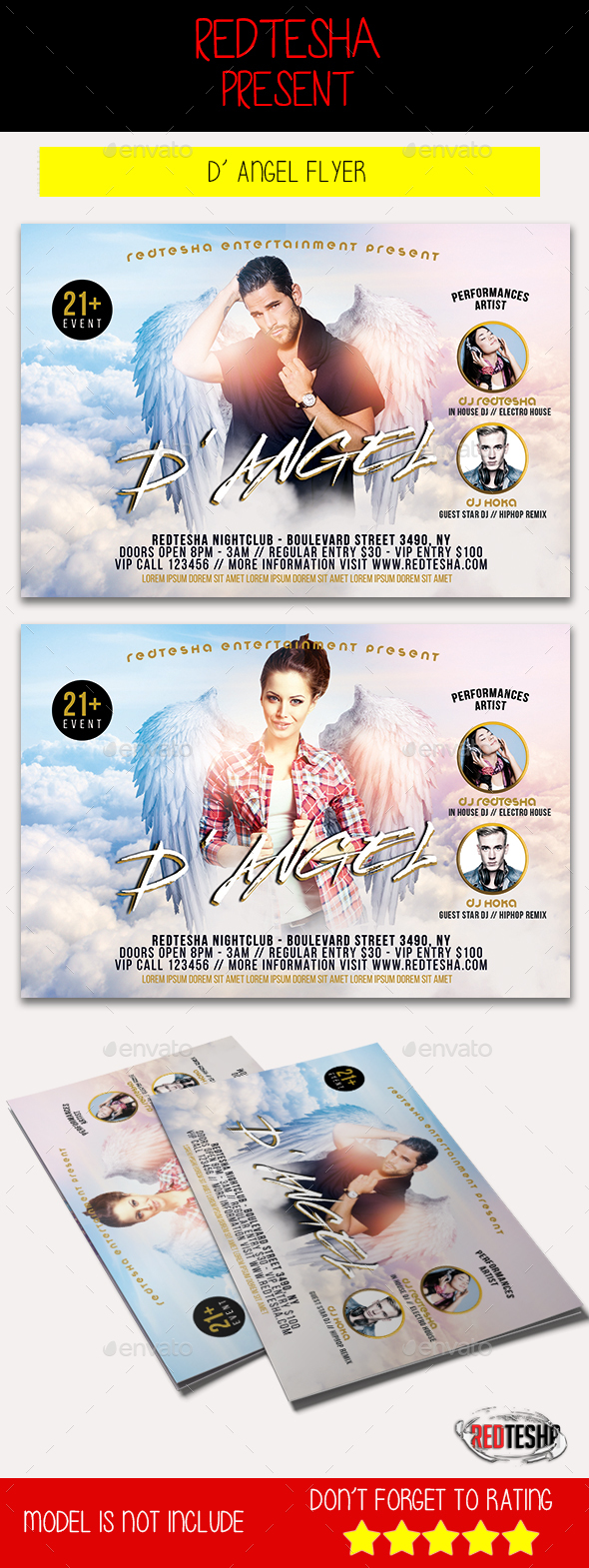 D'Angel Flyer - Clubs & Parties Events